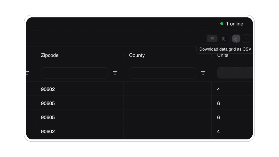 export to csv