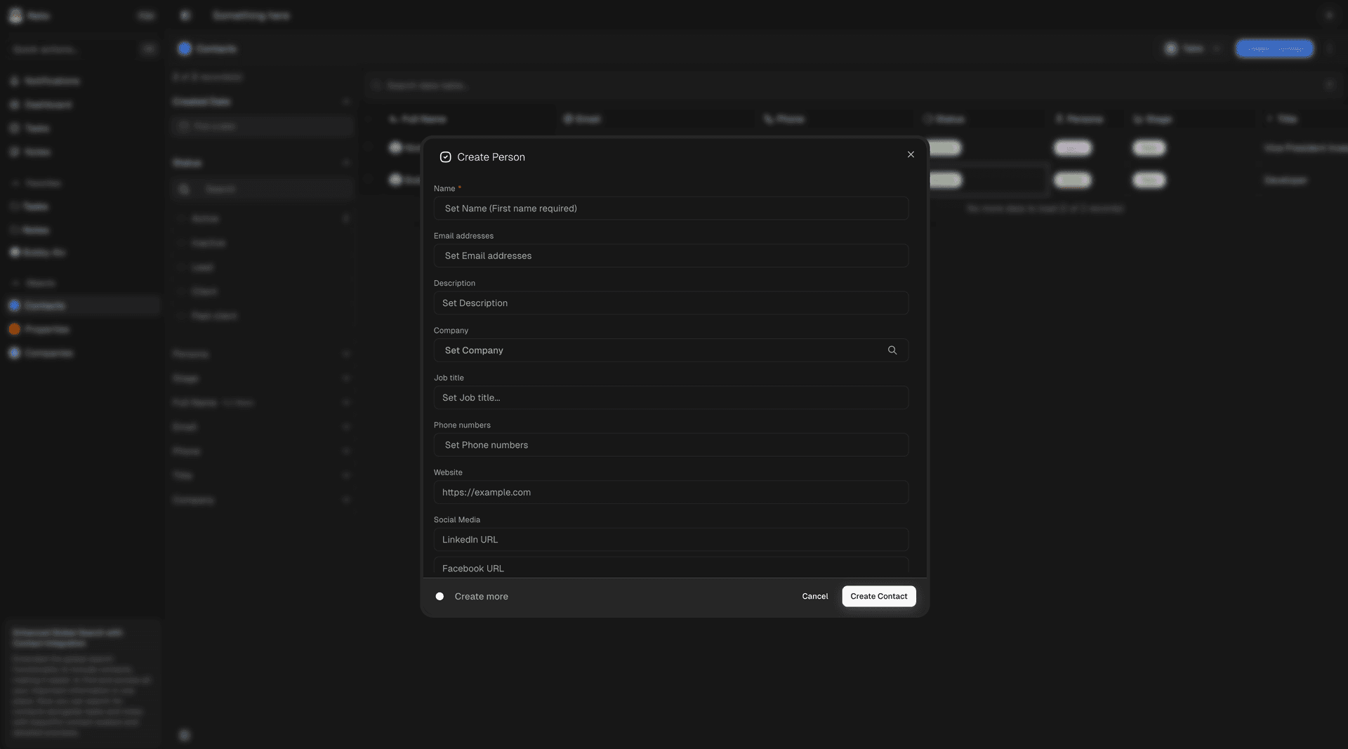 Enhanced Global Search with Contact Integration
