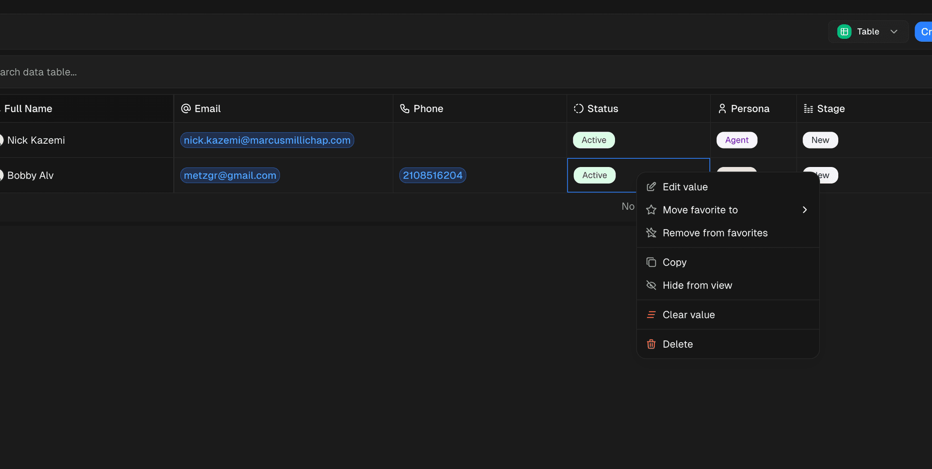 Enhanced Global Search with Contact Integration