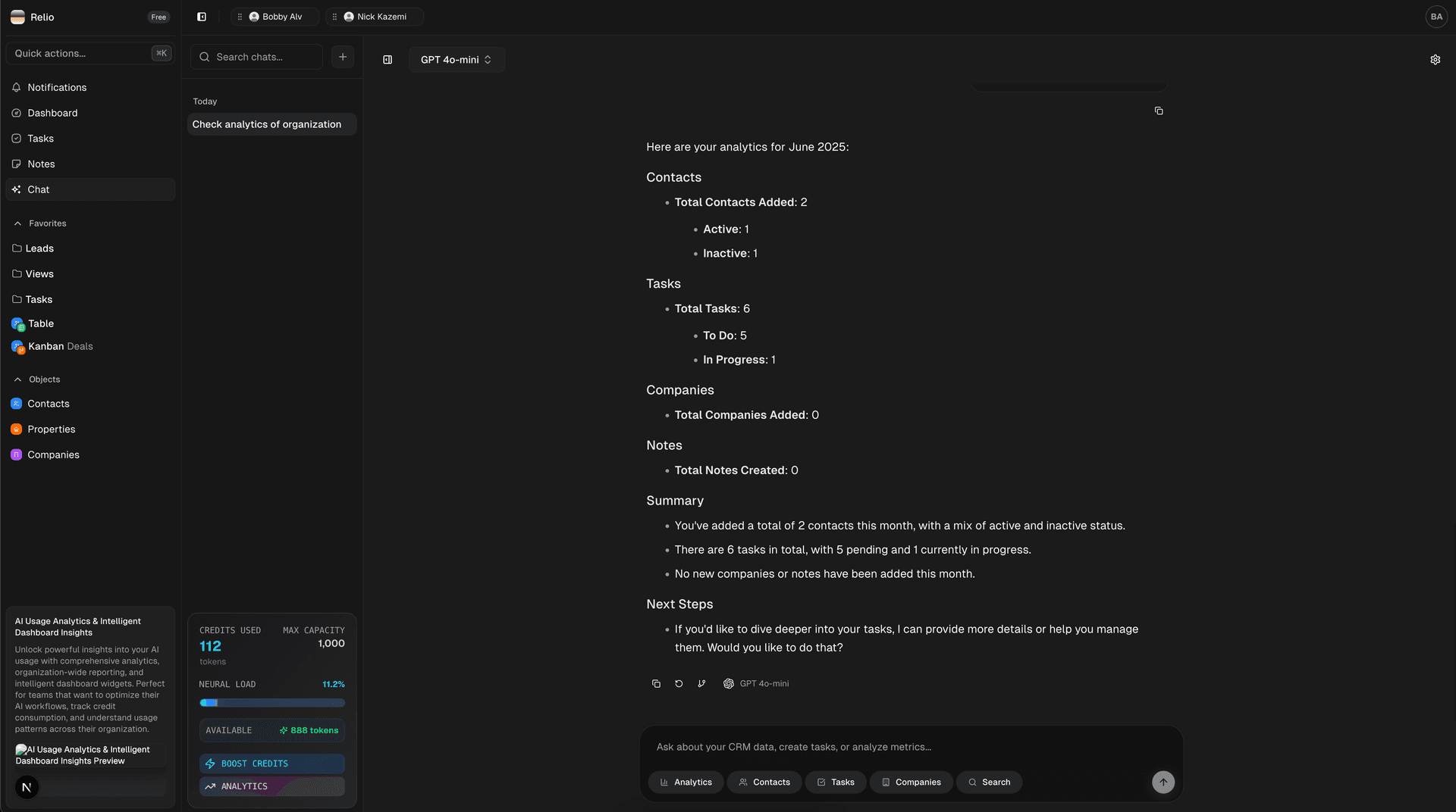 AI Usage Analytics & Intelligent Dashboard Insights